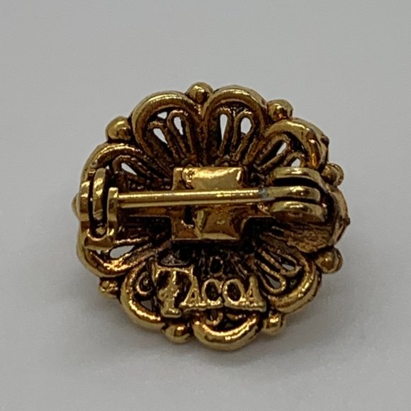 Tacoa Vintage Gold Plated Dainty Pearl Brooch/Pin - Picture 7 of 8